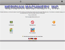 Tablet Screenshot of meridianmachinery.com